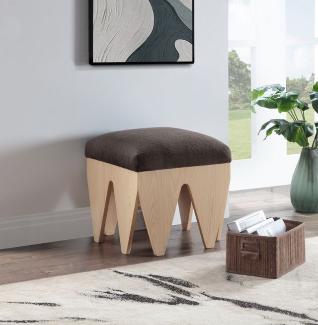 Meridian Furniture Altair Brown/Natural Upholstered Bench-4