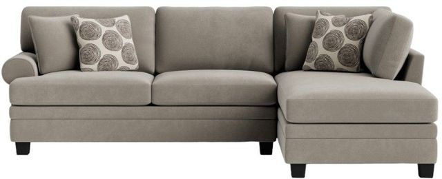 Albany Industries 2-Piece Groovy Smoke Right-Arm Facing Chaise Sectional-1