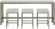 Universal Explore Home™ Oasis Antique Nickel/Nomad Snow Console with Stools-2