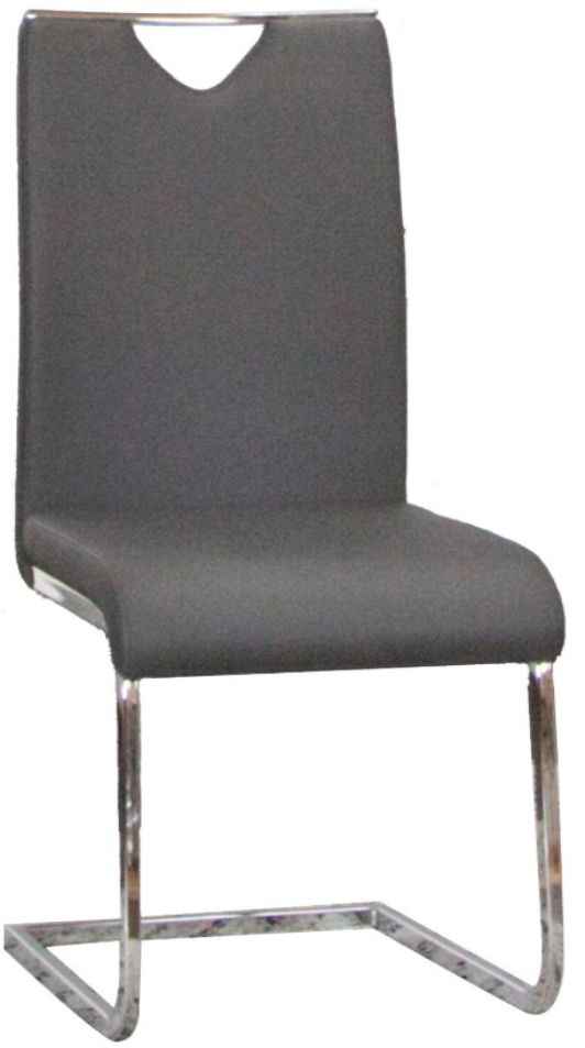 Cramco Dana Charcoal/Chrome Dining Side Chair-0