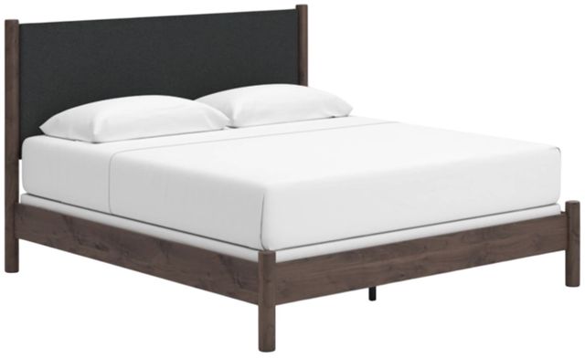 Signature Design by Ashley® Pamytta Brown King Upholstered Panel Bed-0