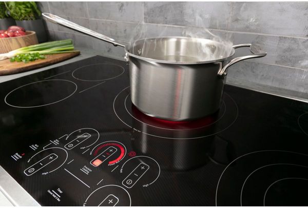 GE Profile 30" Stainless Steel/Black Built-In Electric Cooktop