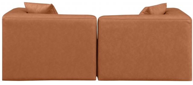 Meridian Furniture Cube 2-Piece Cognac Modular Sectional Loveseat-3