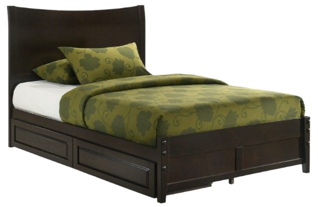 Night & Day Furniture™ Spices Bedroom K-Series Blackpepper Dark Chocolate Queen Panel Bed-0