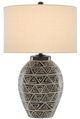 Currey & Company Himba Glossy Black/Sand Table Lamp-1