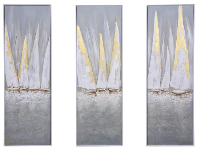 YHD Thrice Sailed 3-Piece Wall Art Set-0