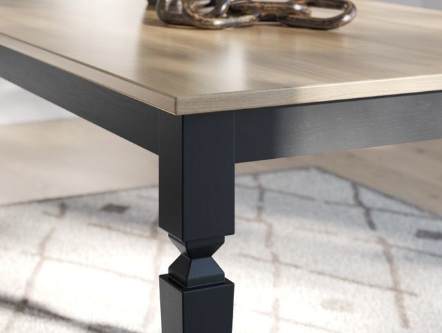 Signature Design by Ashley® Plazaton Grayish Brown Dining Table with Black Base-4