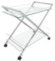Sagebrook Home 2-Tire 31" Silver Metal Rolling Bar Cart-0