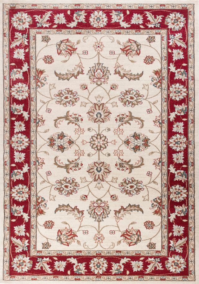 KAS Rugs Avalon Ivory/Red Mahal 5'x8' Rug-0