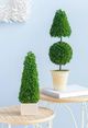 A & B Home Green Potted Faux Boxwood Topiary Tree-3
