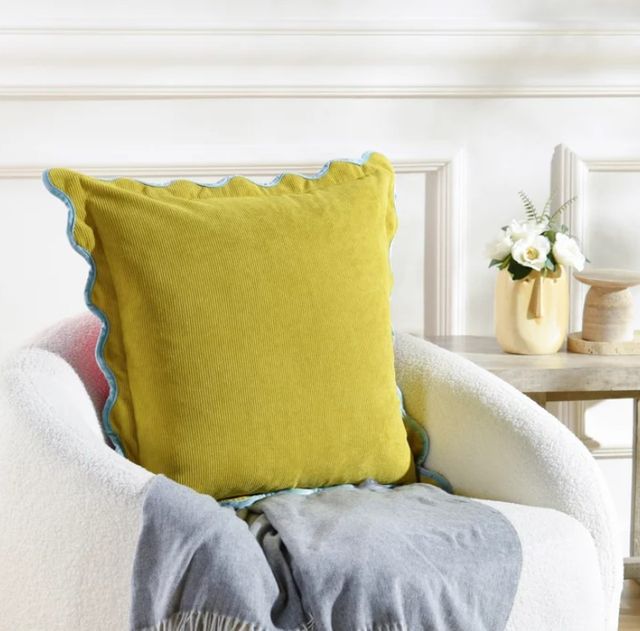 Stylecraft Tamara Day Yellow 22" Down Fil Designer Pillow-1