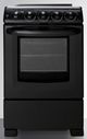 Summit® White Pearl Series 20" Black Freestanding Electric Range-0