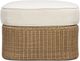 TOV Furniture Axel Brown/Cream Aluminum/Boucle/Wicker Outdoor Ottoman-2