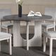 Furniture of America® Oberto 5-Piece Gray Round Dining Table Set-4