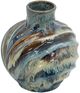 A & B Home Blue/Brown Reactive Glazed Accent Vase-4