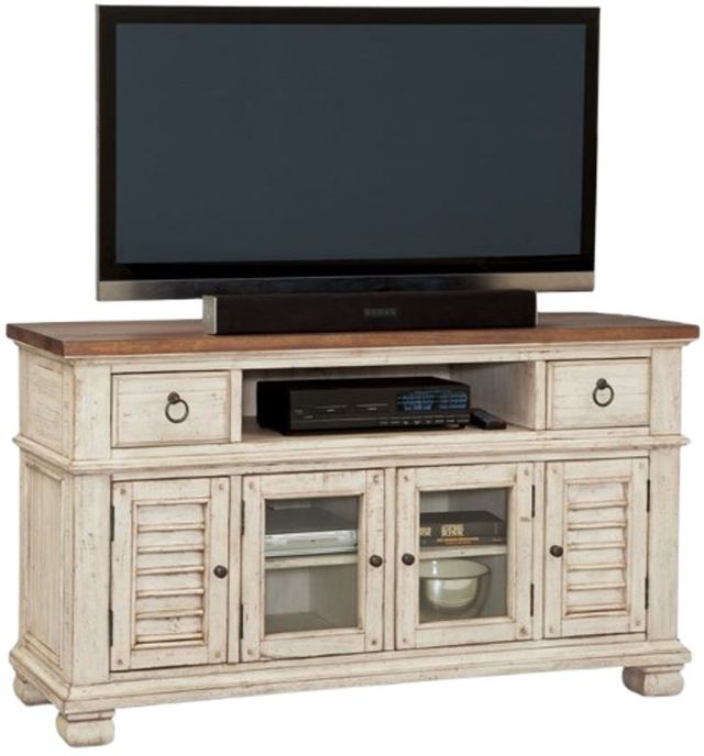 Napa Furniture Design Belmont Brown/White 56″ Entertainment Center-1