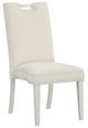 Fairfield® Customizable Entree Dining Pull Tall Back Armless Stack Dining Chair with Linen Legs-0