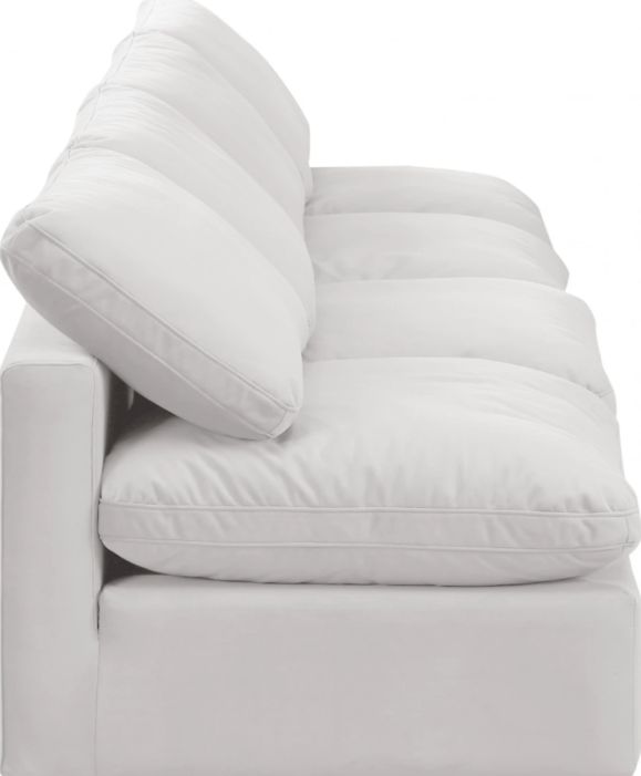 Meridian Furniture Indulge 4-Piece Cream Armless Velvet Sofa-2
