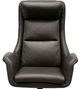 Leather Italia™ Ashton Madison Black/Silver Office Swivel Chair-2