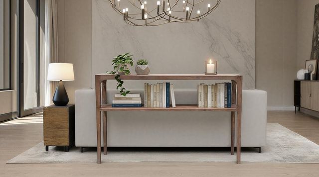 Nest Home Collections Morgan Natural Gray Console Table-1