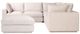 Moe's Home Collection Justin Signature 5-Piece Taupe U-Shaped Modular Sectional and Ottoman-0