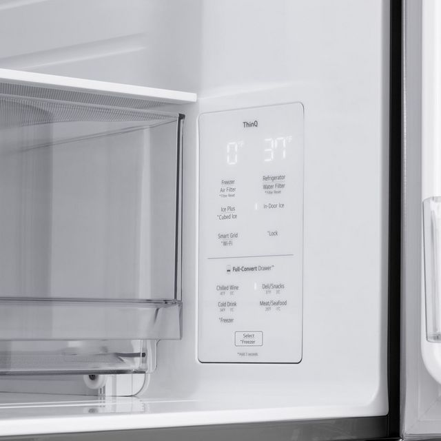 LG 36 in. 24.5 Cu. Ft. Printproof™ Stainless Steel Counter Depth French Door Refrigerator-1