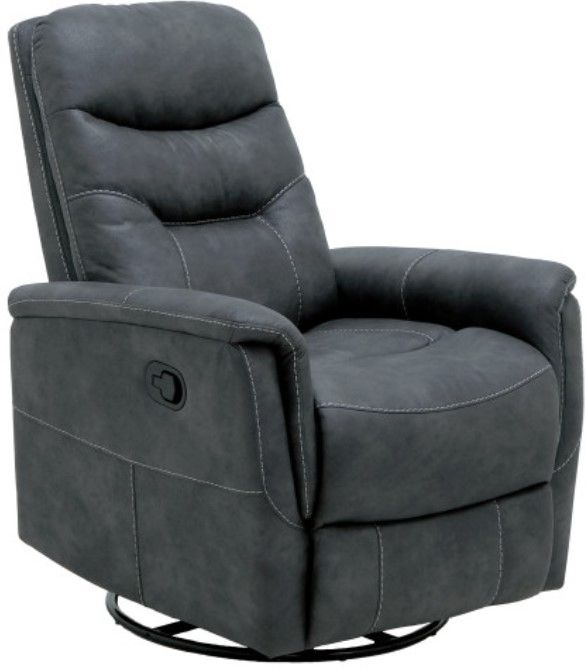 Emerald Home Danyon Charcoal Manual Swivel Glider Recliner-0
