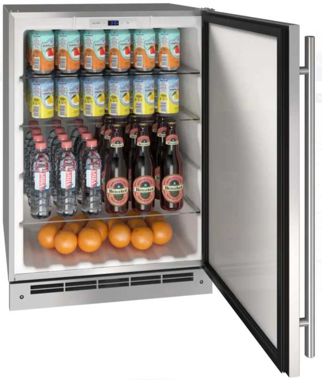 U-Line® Stainless Steel 24" Outdoor Compact Refrigerator-2