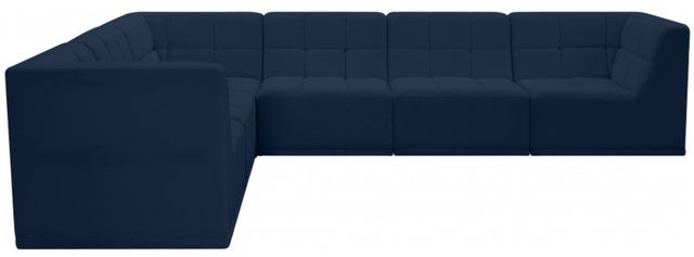 Meridian Furniture Relax 6-Piece Navy Modular Sectional Set-2
