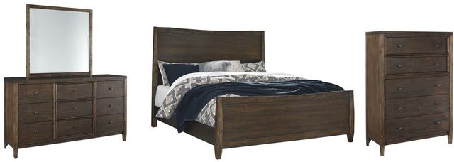 Signature Design by Ashley® Kisper 4-Piece Brown Queen Panel Bed Set-0