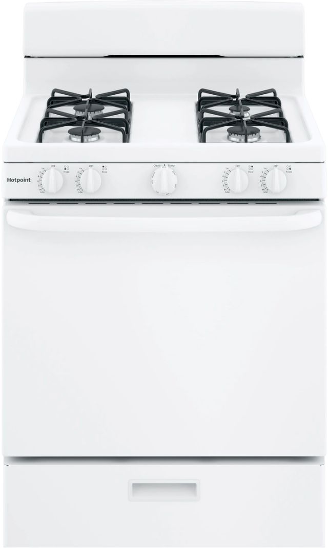 Hotpoint® 30" White Freestanding Gas Range-0