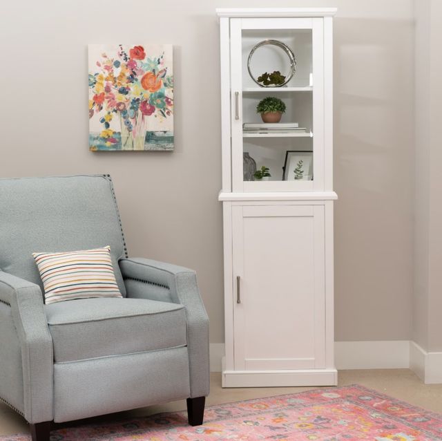 Linon Scarsdale White Tall Cabinet-1