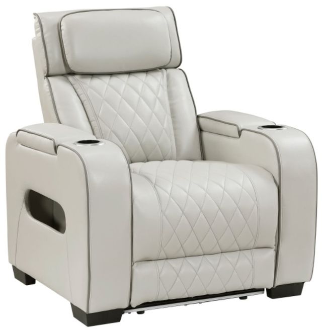 Homelegance® Fairway Taupe Power Recliner with Power Headrest-0
