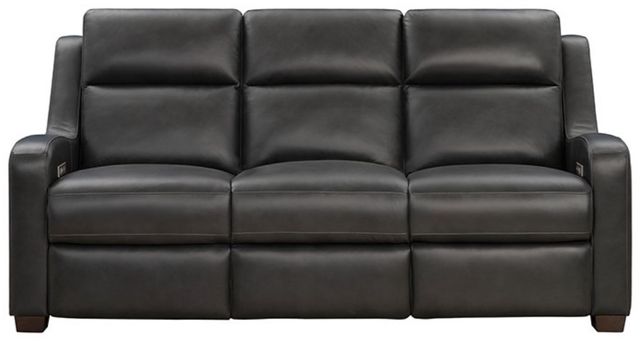 BarcaLounger® Ayden Elway Dark Gray Leather Power Reclining Sofa-3