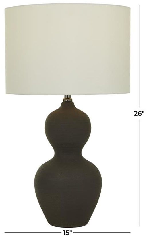 Deco Marche Black Gourd Style Base Table Lamp-2