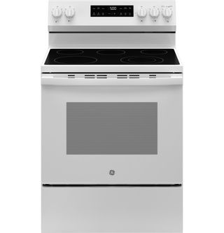 GE® 500 Series 30" White Freestanding Electric Range