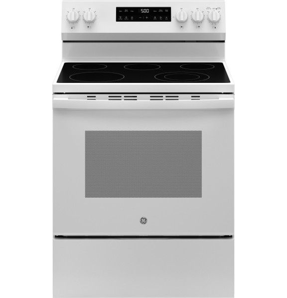 GE® 500 Series 30" White Freestanding Electric Range-0