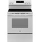 GE® 500 Series 30" White Freestanding Electric Range-0