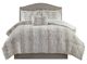 Olliix by Madison Park Zuri Snow Leopard Full/Queen Faux Fur Comforter Set-0
