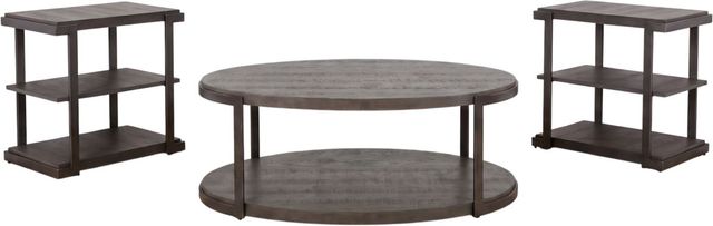 Liberty Furniture Modern View 3-Piece Dark Pewter/Gauntlet Gray Optional Occasional Table Set-0