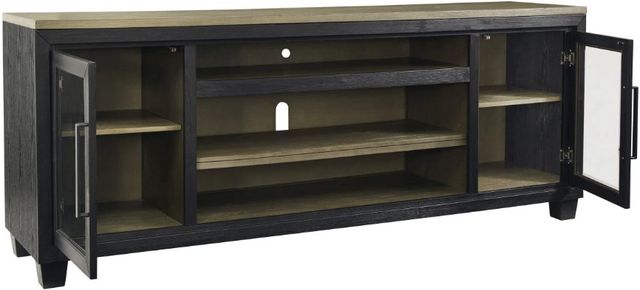 Signature Design by Ashley® Foyland Black/Brown TV Stand with Fireplace Option-3