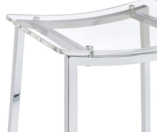 Coaster® Jovani Chrome/Clear 2-Piece Acrylic Backless Counter Bar Stools Set-3