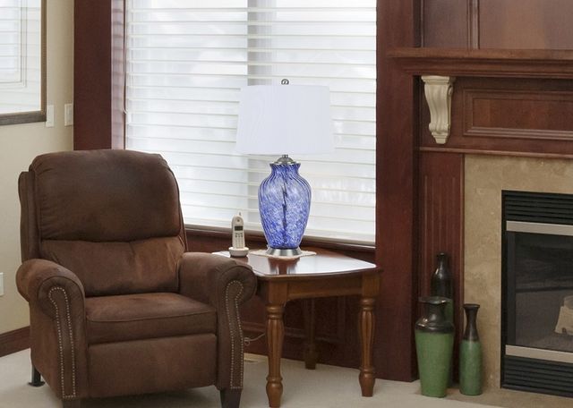 Cal® Lighting & Accessories Ashland Sky Blue Table Lamp-1