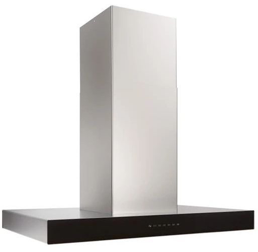 Best® Ispira 36" Stainless Steel Black Glass Island Range Hood-2
