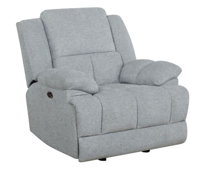 Coaster® Waterbury 3-Piece Grey Power Reclining Living Room Set-3