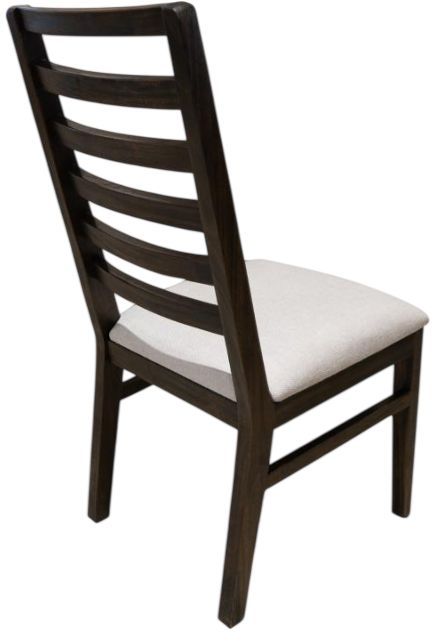 International Furniture Direct Balam Beige/Stained Dark Dining Side Chair-3