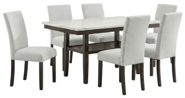 New Classic® Home Furnishings Carissa 7-Piece Espresso/Stone Counter Table Set-0