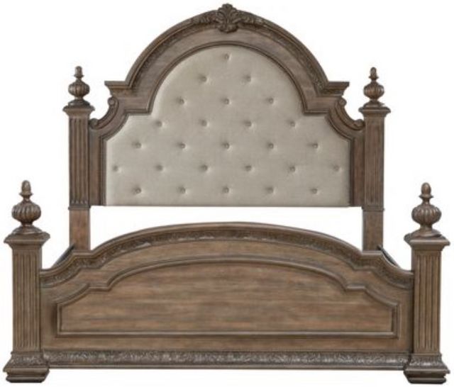 Liberty Furniture Carlisle Court Chestnut Upholstered Queen Poster Bed-2
