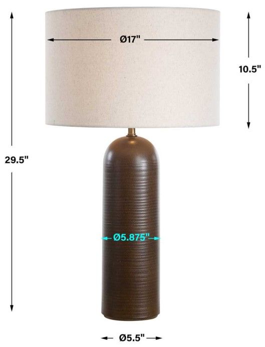 Uttermost® Trexler Cocoa Brown Table Lamp-2