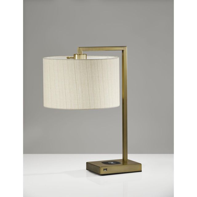 Adesso® Austin Antique Brass AdessoCharge Table Lamp-2